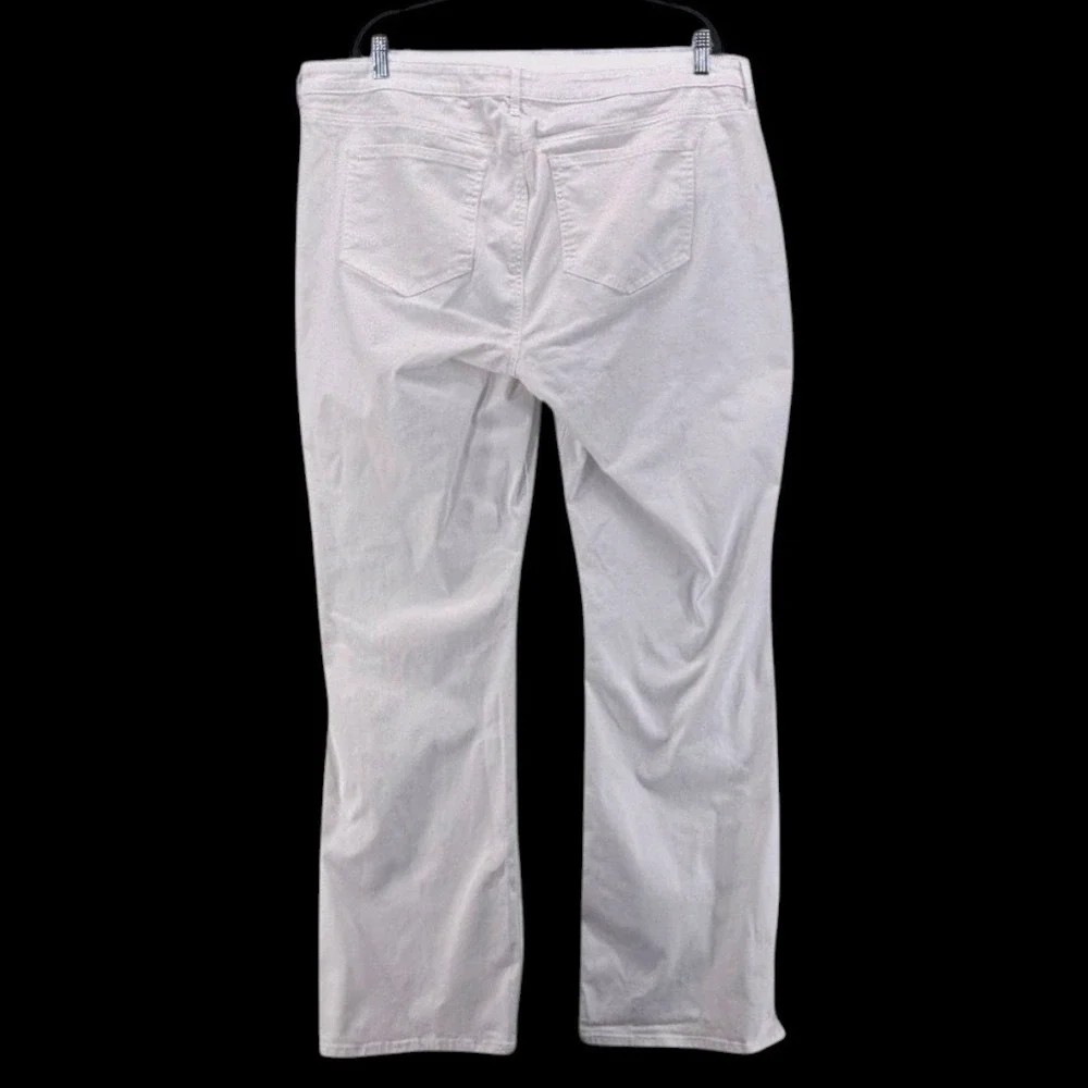 NYDJ Womens White Denim Size 20W Barbara Bootcut Capsule Coastal Vacation